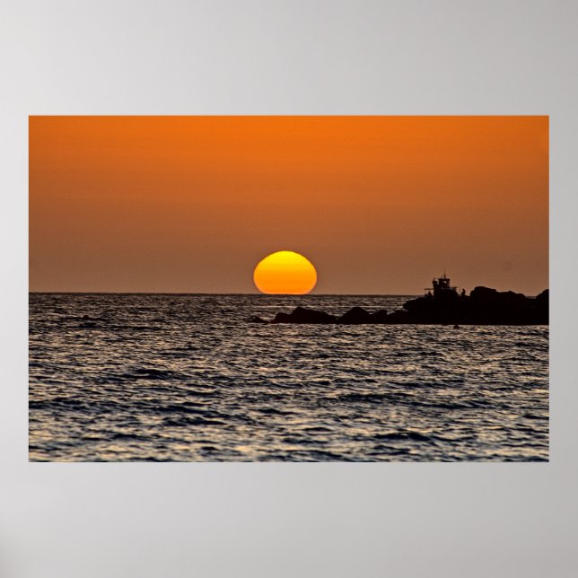Sunset em Paphos, Chipre (2532) Poster (Frente)
