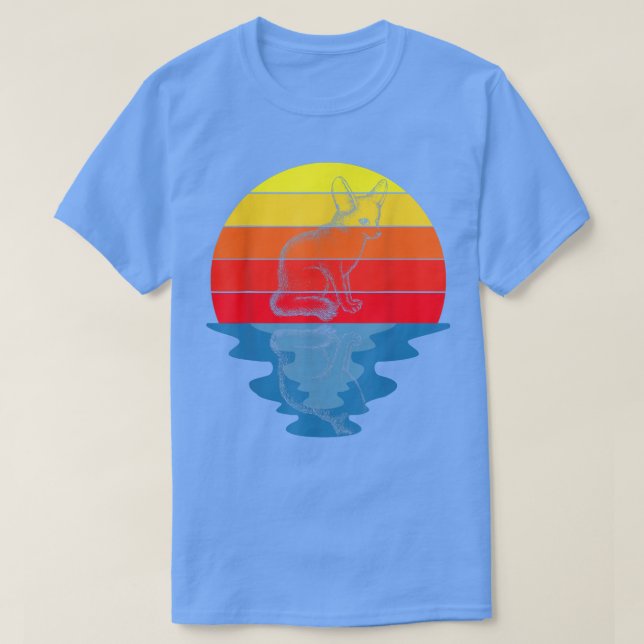 Sunset Foxes Fennec Fox T-Shirt (Frente do Design)