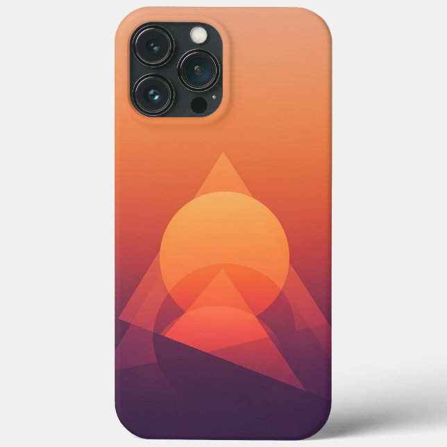 Sunset Geometry Abstract Art (Verso)