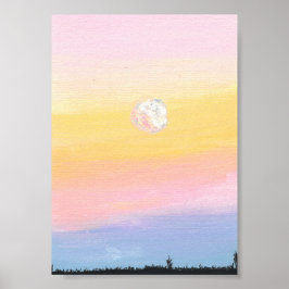 Sunset, Impressão, Poster de valor rosa