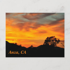 Sunset In Anza, CA Cartão Postal