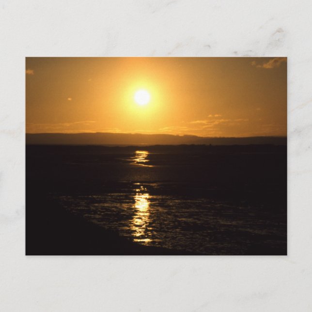 Sunset, Lindisfarne, Inglaterra - Cartão postal (Frente)