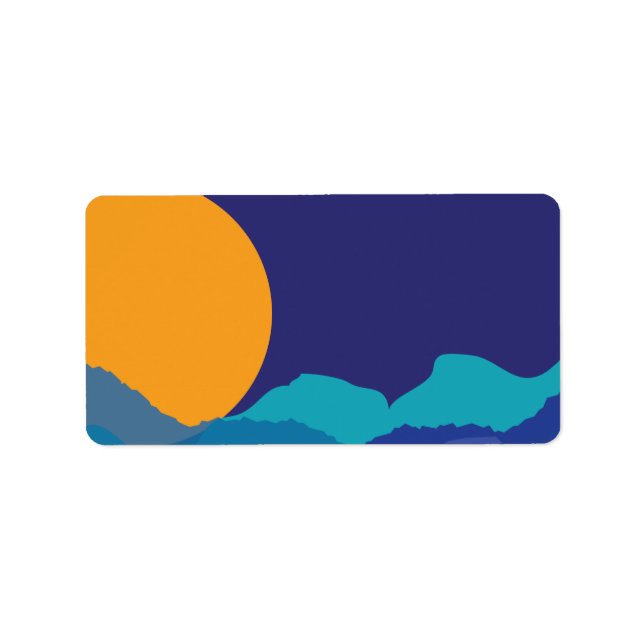 SUNSET & MOUNTAINS Impressão sua própria etiqueta (Frente)