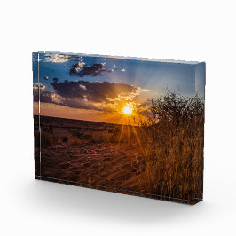 Sunset no deserto de Kalahari, Namíbia