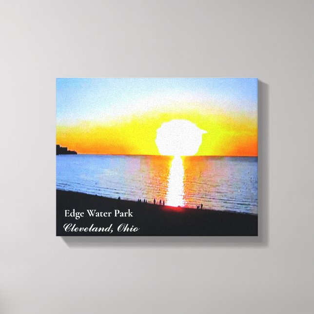 SUNSET NO EDGEWATER PARK CLEVELAND OHIO CANVAS PR (Frente)