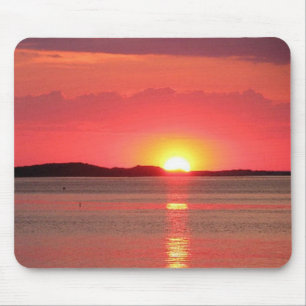 Sunset no lago do mousepad