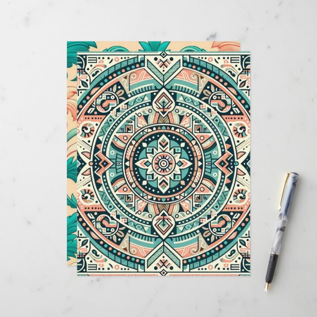 Sunset on Sea Standard Scrapbook Paper (Frente/Verso In Situ)