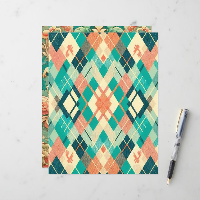 Sunset on Sea Standard Scrapbook Paper (Frente/Verso In Situ)