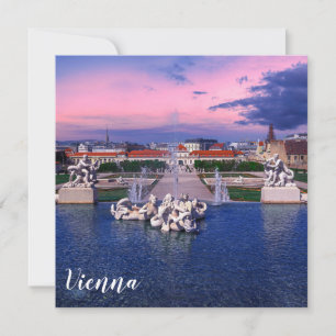 Sunset over fountain em Viena