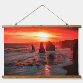 Sunset Over the Ocean Cliffs Wall Art