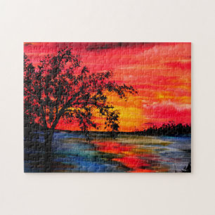 Sunset Painting Toy Quebra-cabeça