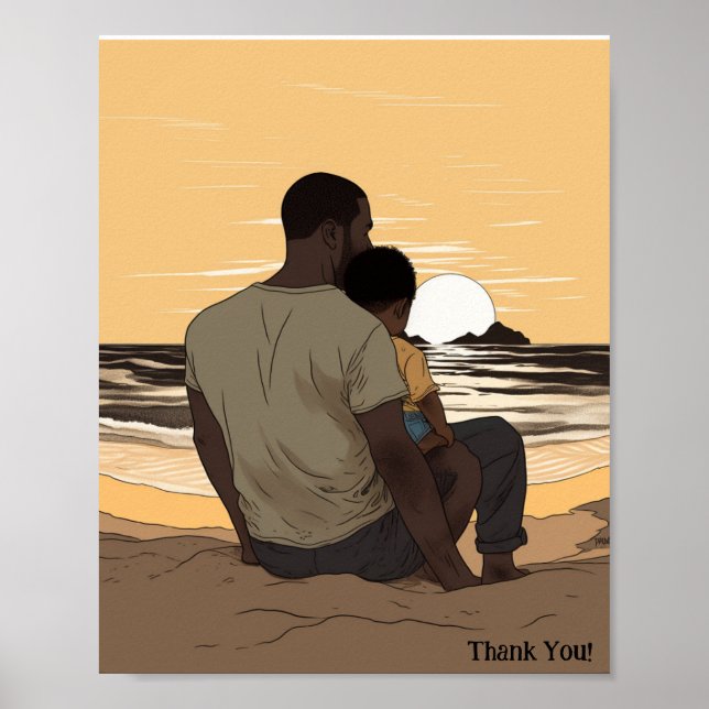 Sunset Personalizado pelo Pai da Praia e Poster da (Frente)