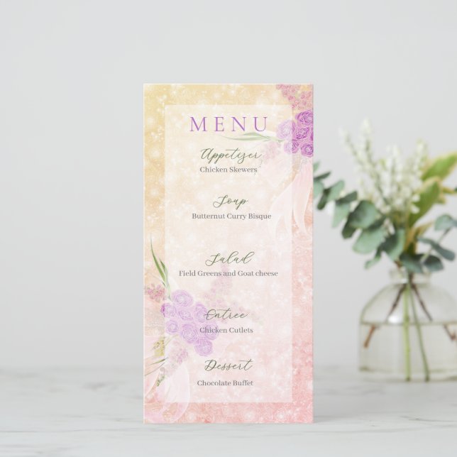 Sunset Rose blush sheer bow Bouquet (Em pé/Frente)