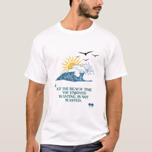 Sunset Sea Birds Beach T-Shirt - Relaxe e aproveit