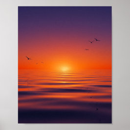 "Sunset Serenity Wall Poster - Onda Tranquila do O