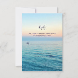 Sunset Skies Beach Ocean Weding RSVP
