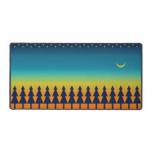 Sunset Sudoeste com Pinheiros, Estrelas e Lua