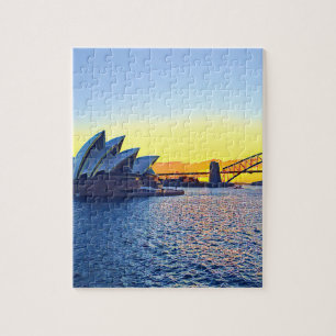 Sunset Sydney Opera House Quebra-cabeça