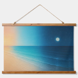 Sunset to Moonlight Ocean Tapeçaria