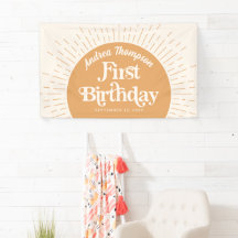 Sunshine Boho Yellow Primeiro Aniversário