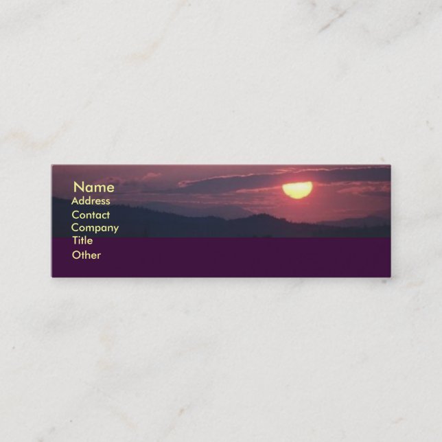 Sunshine Cartão de visita (Frente)