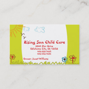 Sunshine Child Care Cartão de visita