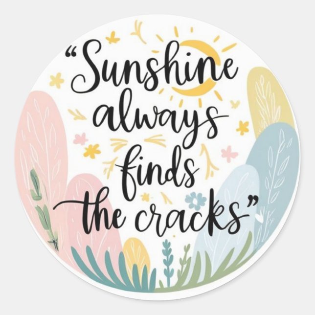 Sunshine Sempre Encontra Adesivo (Frente)