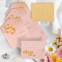 Sunshine Typografia Wedding Pink/Butter ID1048
