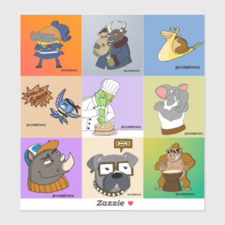 SupaheroNick Folha de Adesivos de Personagens, Con