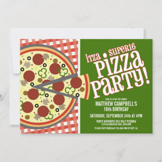 Super 16 Convites de festas Pizza