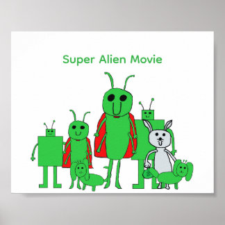 Super Alien Movie Poster (Customizable)