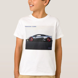 super carro esportivo em camiseta branca para rapa