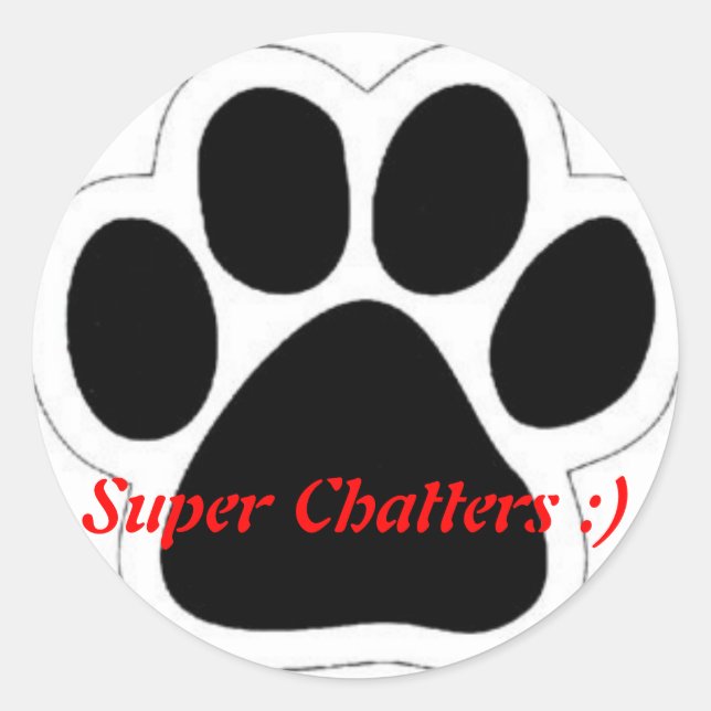 Super Chatters :) adesivos (Frente)
