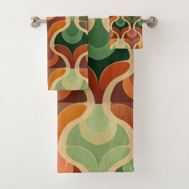 Super estilo mod 60s 70s Conjunto de toalhas (Insitu)