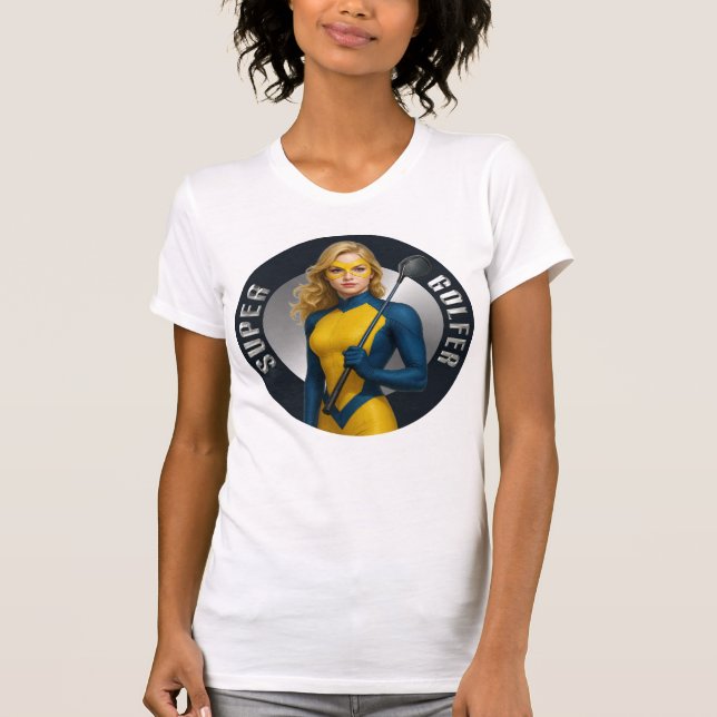 Super Golfer Woman's Golf T-Shirt (Frente)