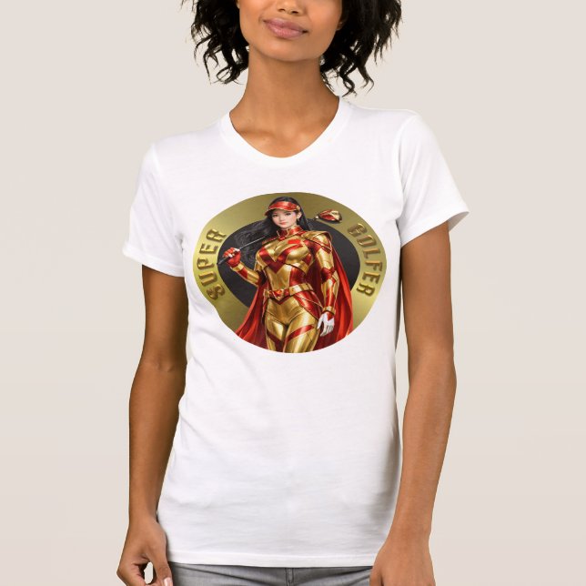 Super Golfer Woman's Golf T-Shirt (Frente)
