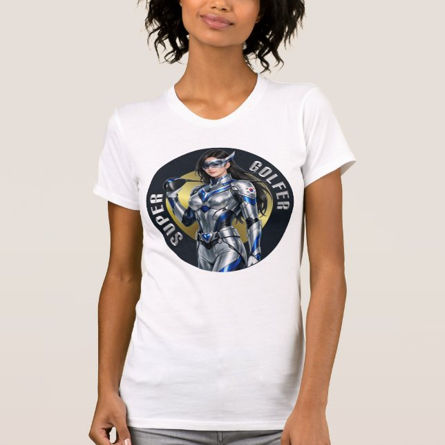 Super Golfer Woman's Golf T-Shirt (Frente)