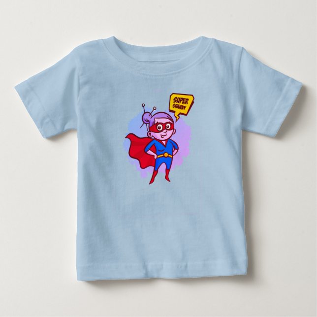 "Super Granny" Baby Superman Kids T-Shirt (Frente)
