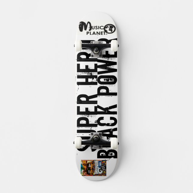 SUPER HERO BLACK POWER Skateboard (Frente)