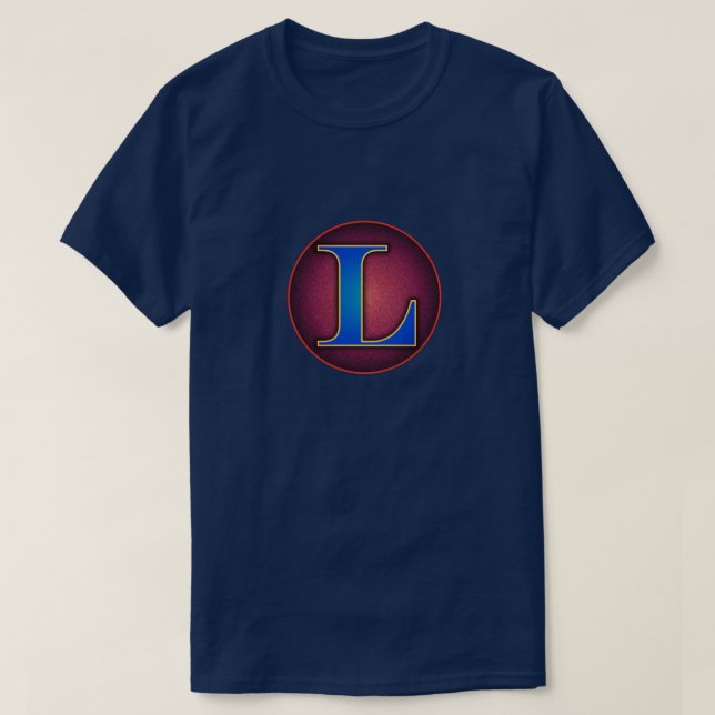Super Hero "L" Insígnia T-Shirt (Frente do Design)