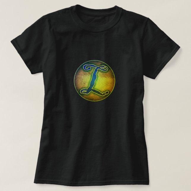 Super Hero "L" Insígnia T-Shirt (Frente do Design)