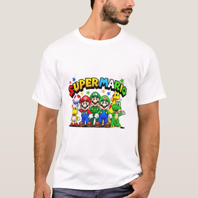 Super Mario Shirts - Camisetas Legal para Crianças (Frente)
