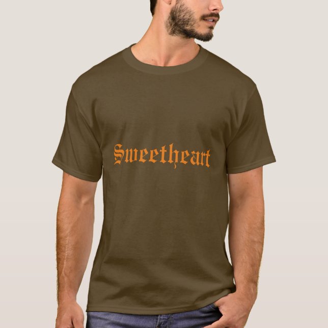 Super Namorada Camisetas de texto para homens de b (Frente)