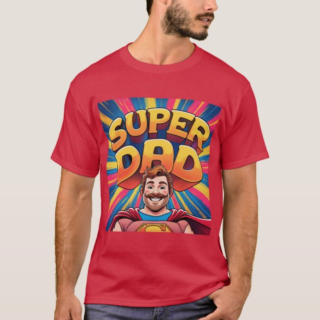 Super Pai - Camisa retrora para Pai (Frente)