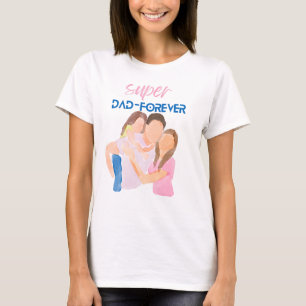Super Pai Para Sempre Camiseta de Presente do Di