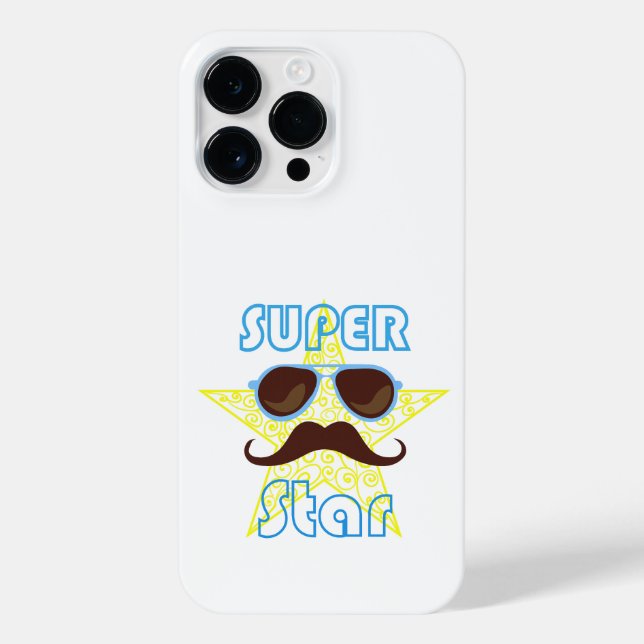 Super Star with sunglasses and mustache (Verso)