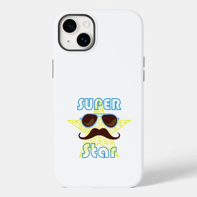 Super Star with sunglasses and mustache (Verso)