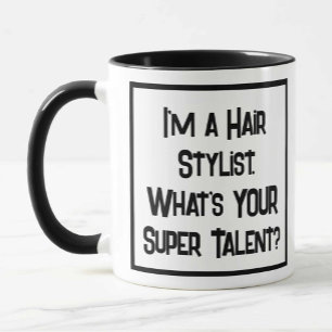 Super Talento de Cabelereiro. Caneca de Café com D