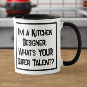 Super Talento de Designer de Cozinha. Caneca de Ca