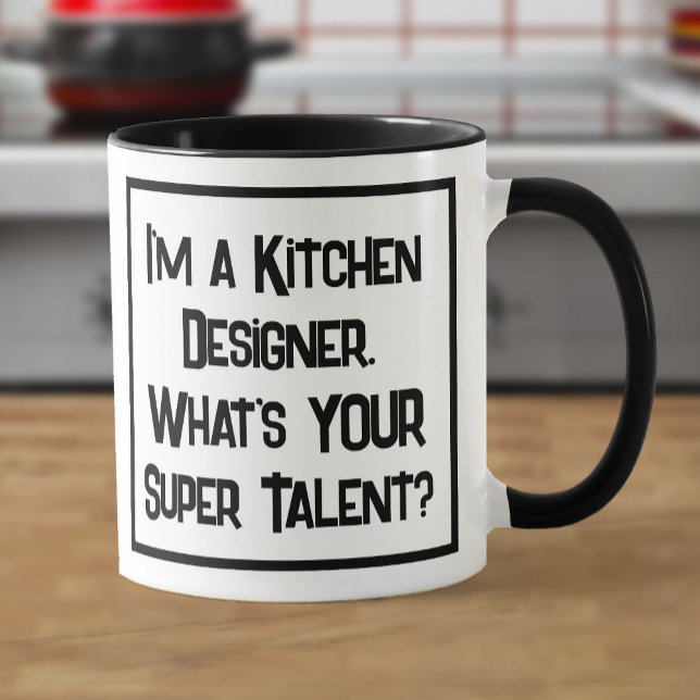 Super Talento de Designer de Cozinha. Caneca de Ca (Criador carregado)